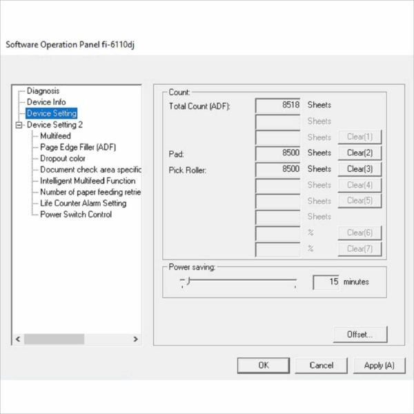 Fujitsu fi-6110 40ipm Full Duplex ADF 600dpi Color Image Scanner ScandAll PRO Compatible PN PA03607-6005 Low Page Count - Auc 2