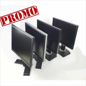 lot 4x Dell P190S / 1901FP / 1908FP 19" Rotating UltraSharp LCD Monitor Silver With Stand