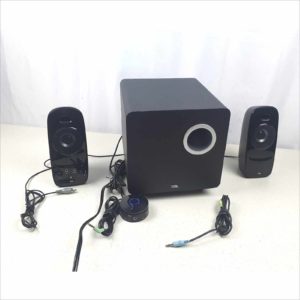 Cyber Acoustics CA-3610 3 Piece Subwoofer 62W Peak Power Speaker System with Control Pod