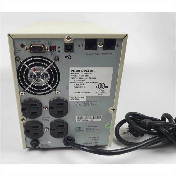 Eaton Powerware PW5115 750 USB 750VA 500Watt PN 05146554-5501 110/120V 8.2/7.6A