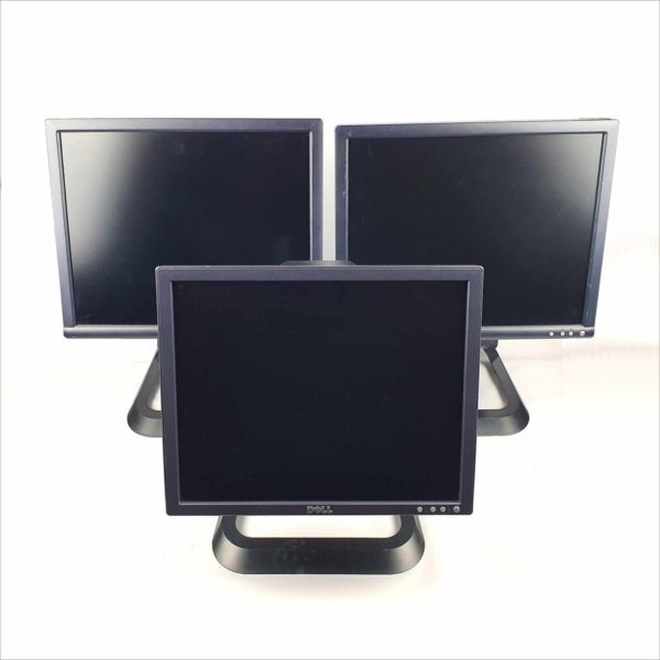 lot 6x Dell 1707FP / 1708FP 17" Rotating UltraSharp LCD Monitor Silver With Stand