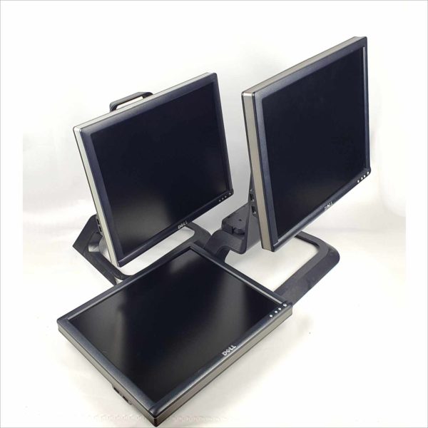 lot 6x Dell 1707FP / 1708FP 17" Rotating UltraSharp LCD Monitor Silver With Stand