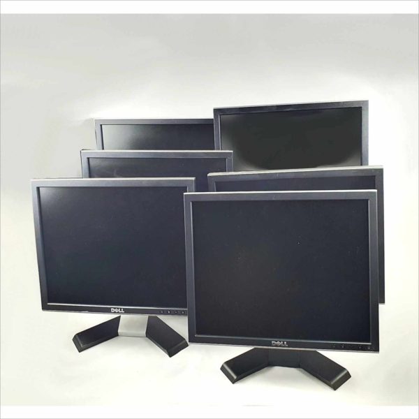 lot 6x Dell 1707FP / 1708FP 17" Rotating UltraSharp LCD Monitor Silver With Stand