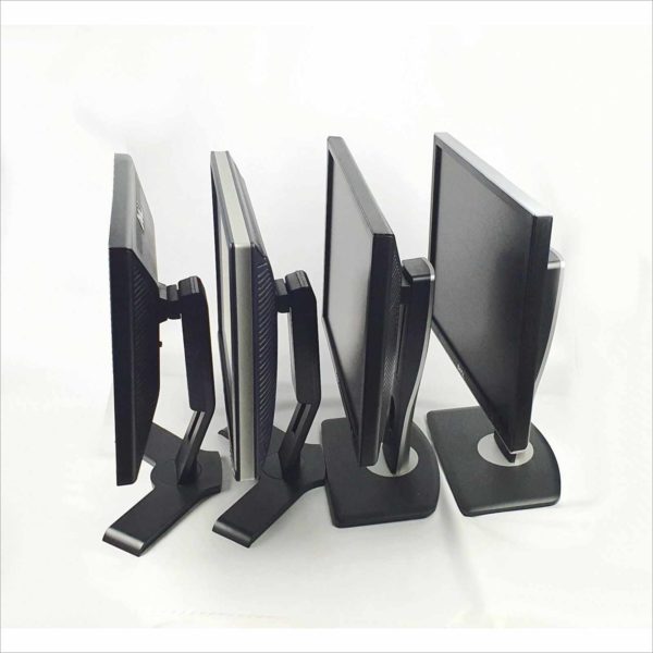 lot 4x Dell P190S / 1901FP / 1908FP 19" Rotating UltraSharp LCD Monitor Silver With Stand