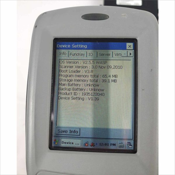 Wasp Barcode Technology WDT3250-II Mobile Scanner / Computer WiFi Bluetooth Numeric Keypad Pistol Grip Windows Mobile 6.0