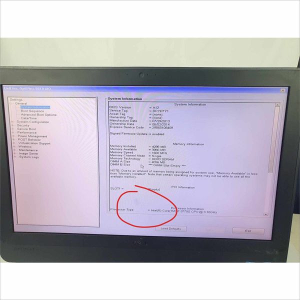 Dell OptiPlex 9010 AiO 23" Core i7-3770S - RAM 4 GB - HDD 256 GB