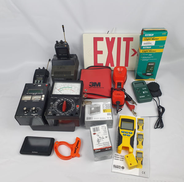 Lot of Testing tools, Radios, Voltmeter, light-meter, network tester and more