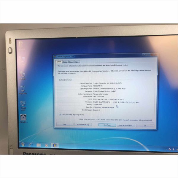2x Panasonic ToughBook CF-C1 12.4" i5-520 2.4GHz 2GB Touch Display Light Weight CF-C1ADACZ6M