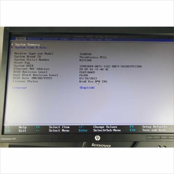 lot 3x Lenovo ThinkCentre M72z 20" G2020 2.90Ghz 6GB HDD 500GB Wi-Fi Windows License AIO - Auc 5