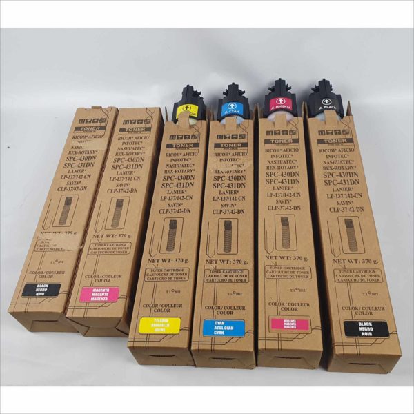 Toner Set Magenta Black Yellow Cya For Ricoh Aficio SPC-430DN SPC-431DN