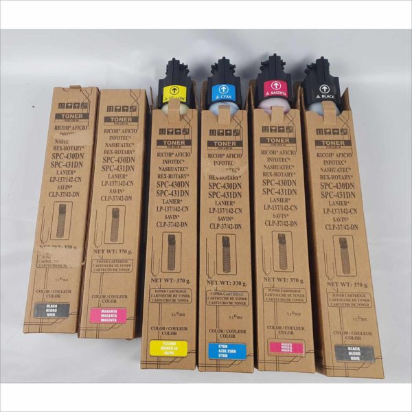 Toner Set Magenta Black Yellow Cya For Ricoh Aficio SPC-430DN SPC-431DN