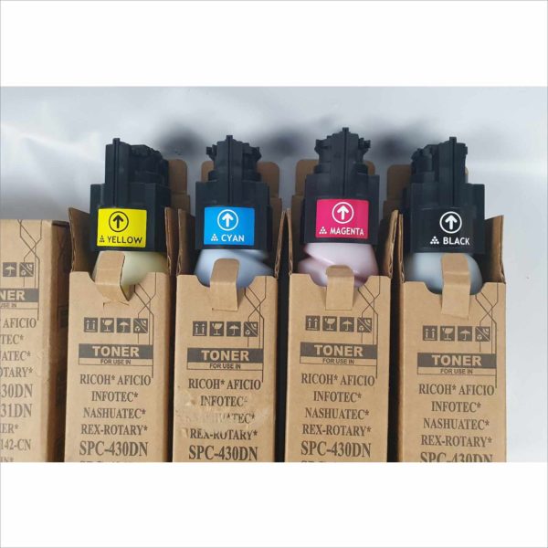 Toner Set Magenta Black Yellow Cya For Ricoh Aficio SPC-430DN SPC-431DN