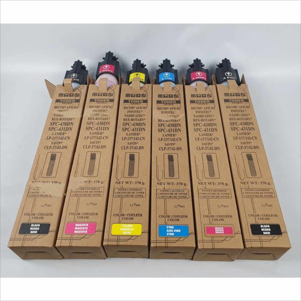 Toner Set Magenta Black Yellow Cya For Ricoh Aficio SPC-430DN SPC-431DN