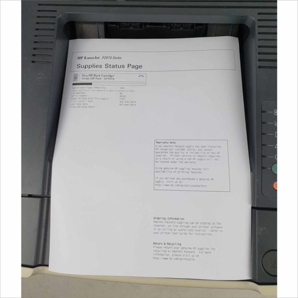 HP LaserJet P2015d USB Workgroup Laser Printer Page Count 72K 1200dpi 26ppm BOISB-0602-00 CB367A