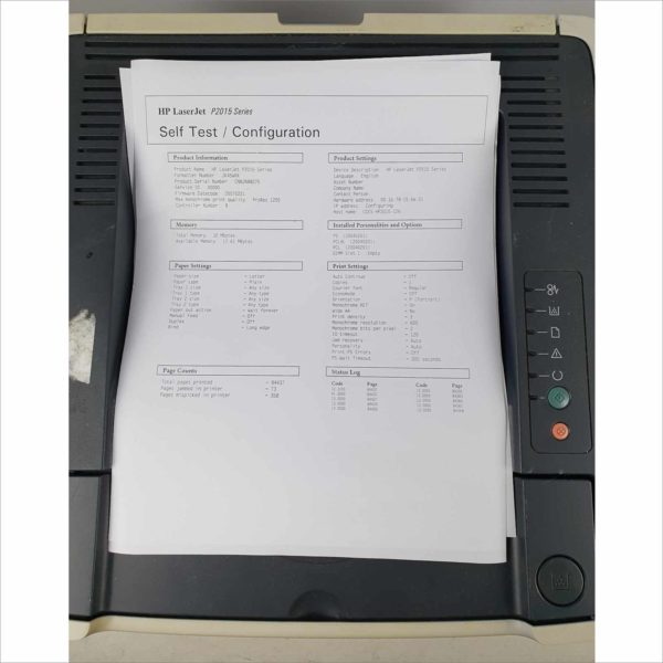 HP LaserJet P2015d USB Workgroup Laser Printer Page Count 84K 1200dpi 26ppm BOISB-0602-00 CB367A