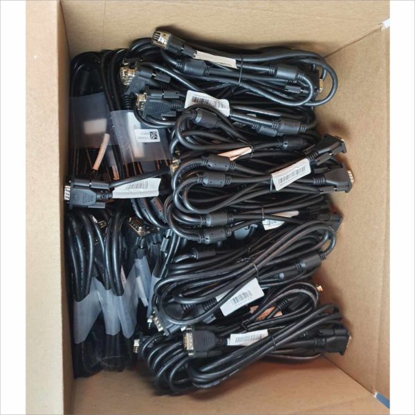 Lot of 80 VGA SVGA 6ft. Male to Male PC Monitor Cable Black - NEW - Victolab LLC