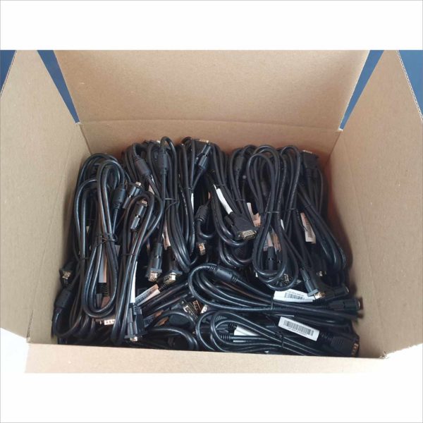 Lot of 80 VGA SVGA 6ft. Male to Male PC Monitor Cable Black - NEW - Victolab LLC