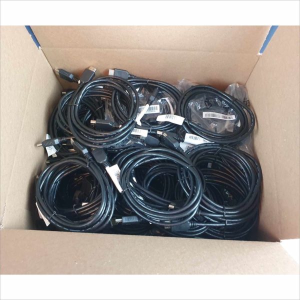 Lot of 80+ plus New Digital High-Speed 1.4 HDMI Cables PVC 2160p Black Cord (6 feet) - Victolab LLC