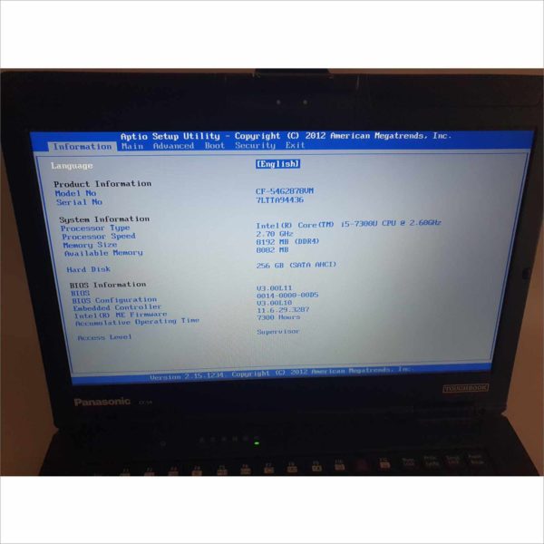 Panasonic Toughbook CF-54C001CM i5-5300U 4GB 256GB SSD FHD Win10 TouchScreen - Victolab LLC