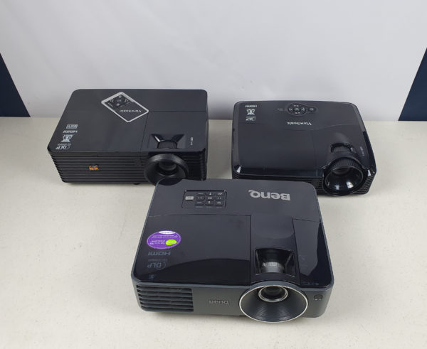 Lot of 3x Projectors 2-ViewSonic 1-Benq - Minor Issues