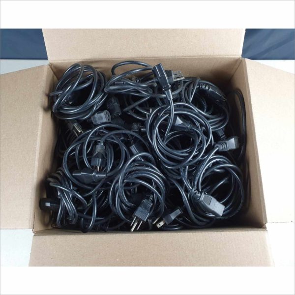 lot 70x 6ft Standard Power Cable - Sup Quality - Black - 1x Box - Victolab LLC