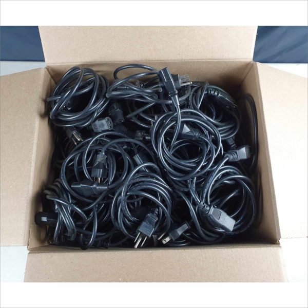 lot 70x 6ft Standard Power Cable - Sup Quality - Black - 1x Box - Victolab LLC