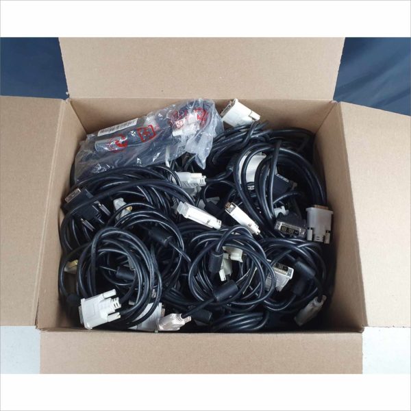 lot of 45x DVI-I Single Link Cables - 1x Box - Victolab LLC