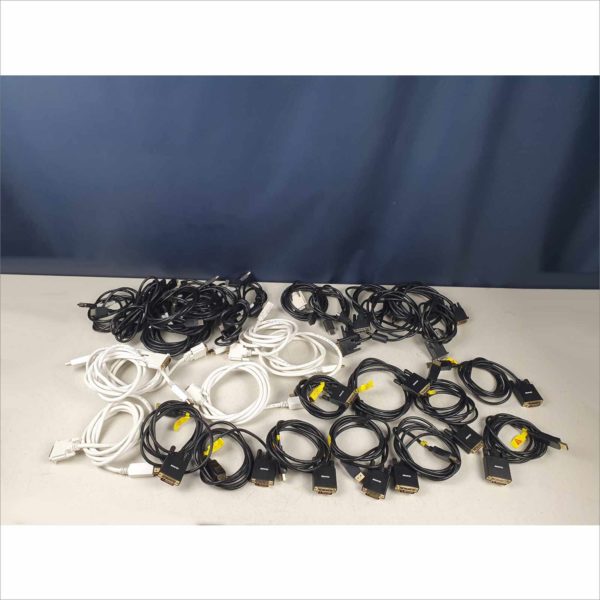 Large Lot Benfei Display Port to DVI-D Male to Male 6F Black Cable, Display Port to DVI-D Male to Male 6F White Cable, DVI to HDMI 6F Black Cable , High Speed HDMI 6F Black Cable - Victolab LLC