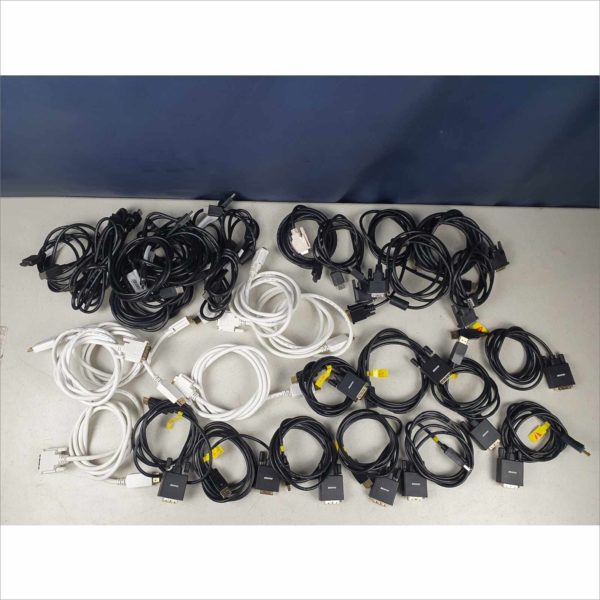 Large Lot Benfei Display Port to DVI-D Male to Male 6F Black Cable, Display Port to DVI-D Male to Male 6F White Cable, DVI to HDMI 6F Black Cable , High Speed HDMI 6F Black Cable - Victolab LLC