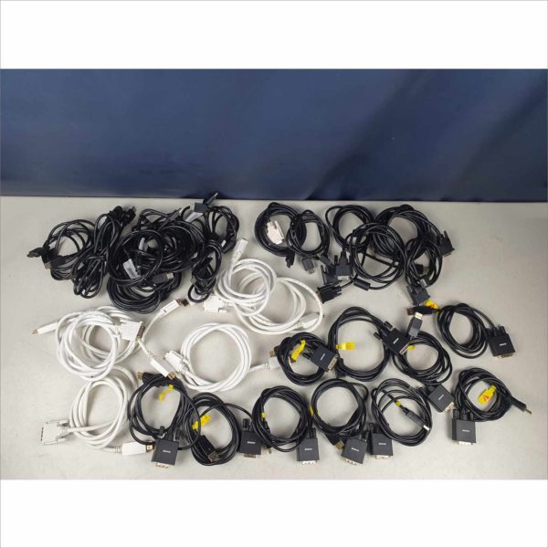 Large Lot Benfei Display Port to DVI-D Male to Male 6F Black Cable, Display Port to DVI-D Male to Male 6F White Cable, DVI to HDMI 6F Black Cable , High Speed HDMI 6F Black Cable - Victolab LLC