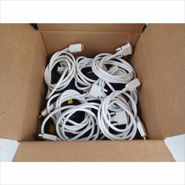 Large Lot Benfei Display Port to DVI-D Male to Male 6F Black Cable, Display Port to DVI-D Male to Male 6F White Cable, DVI to HDMI 6F Black Cable , High Speed HDMI 6F Black Cable - Victolab LLC