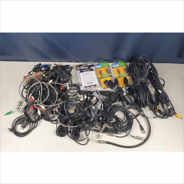 Large Lot Multimedia Cable Display Port to DVI-D HDMI S-Video BNC RCA Audio USB & More