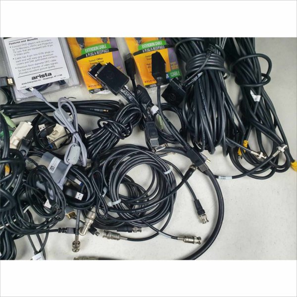 Large Lot Multimedia Cable Display Port to DVI-D HDMI S-Video BNC RCA Audio USB & More