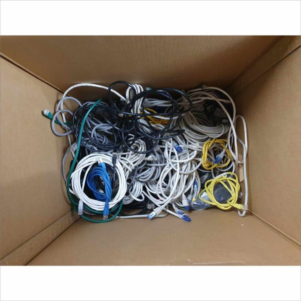 Large lot 280x plus Cat5, Cat5e, Cat6, RJ45 Ethernet Cables & more- 1x Big Box Full - Victolab LLC