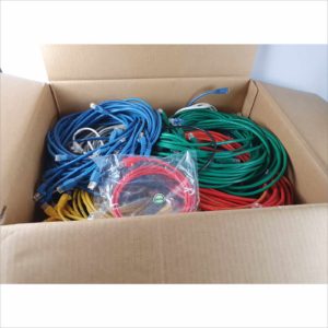 Large lot 280x plus Cat5, Cat5e, Cat6, RJ45 Ethernet Cables & more- 1x Big Box Full - Victolab LLC