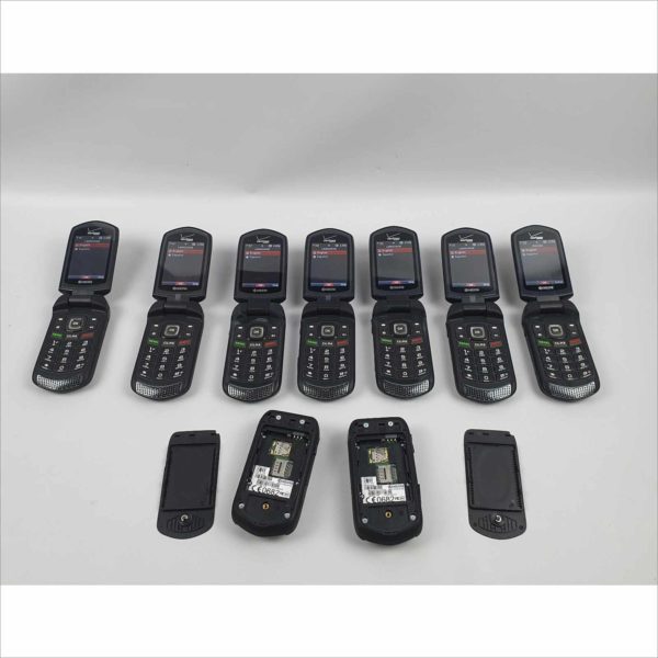 lot 9x Kyocera DuraXV E4520 Black VERIZON Rugged Flip Phone - Victolab LLC