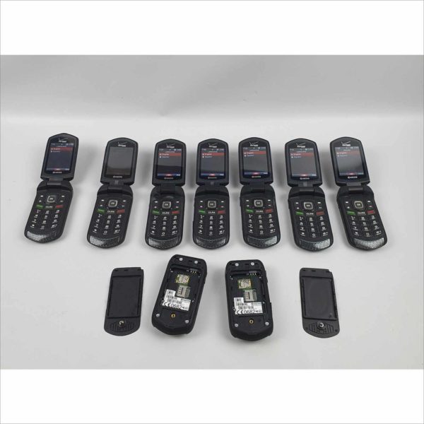 lot 9x Kyocera DuraXV E4520 Black VERIZON Rugged Flip Phone - Victolab LLC