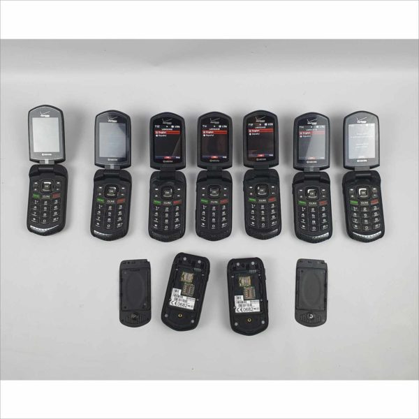 lot 9x Kyocera DuraXV E4520 Black VERIZON Rugged Flip Phone - Victolab LLC