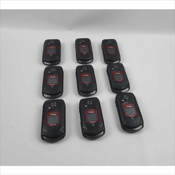 lot 9x Kyocera DuraXV E4520 Black VERIZON Rugged Flip Phone - Victolab LLC