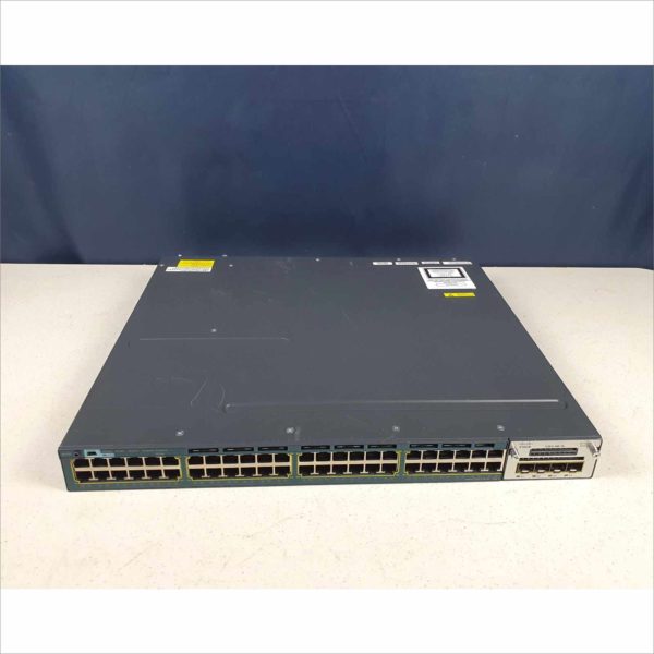 Cisco Catalyst C3560X 48 Port Gigabit Switch WS-C3560X-48P 1U Rack Mount PoE+ with C3KX-NM-1G SPF Module - Victolab LLC