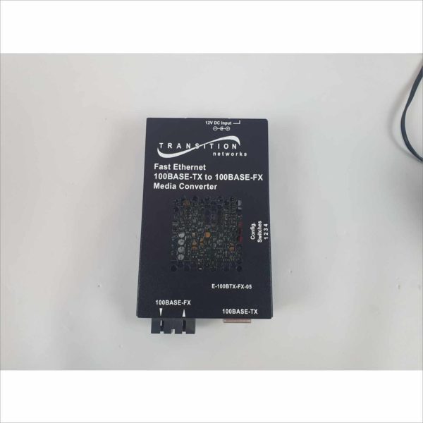 E100BTX-FX-05(SM) Transition Networks Standalone 100Base-FX 100Base-TX Media Converter 20 km(12.4 mi) - Victolab LLC