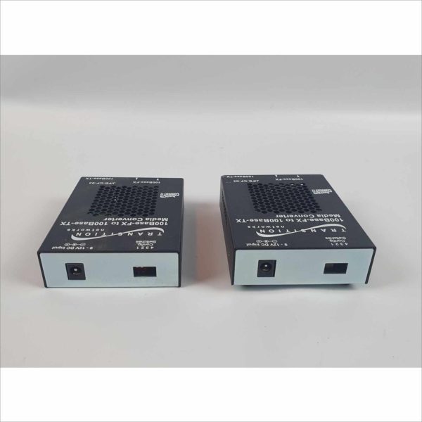 lot 2x J/FE-CF-03-LA Transition Networks 100Base-FX 100Base-TX Media Converter - Victolab LLC