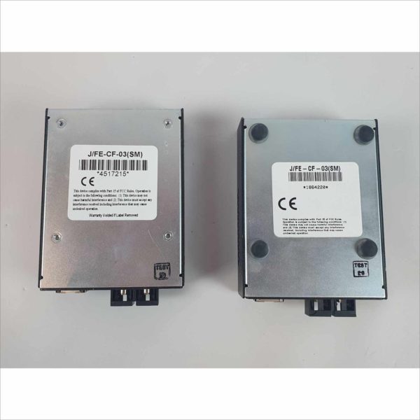 lot 2x J/FE-CF-03-LA Transition Networks 100Base-FX 100Base-TX Media Converter - Victolab LLC