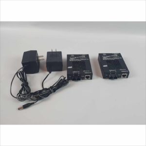 lot 2x J-FE-CF-03(SC) Transition Networks Standalone 100Base-FX 100Base-TX Media Converter - Victolab LLC