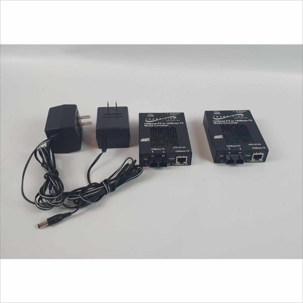 lot 2x J-FE-CF-03(SC) Transition Networks Standalone 100Base-FX 100Base-TX Media Converter - Victolab LLC