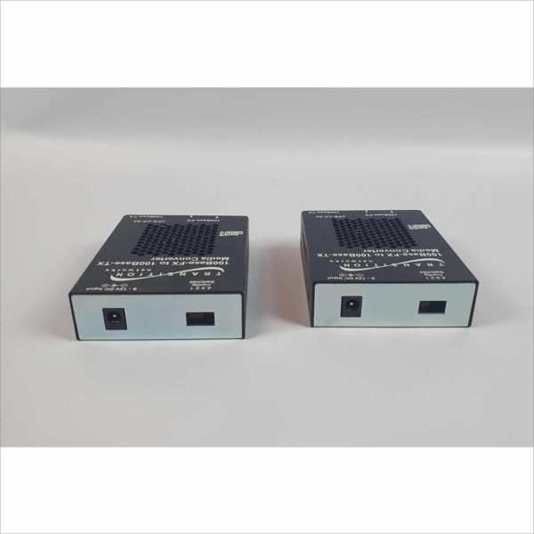 lot 2x J-FE-CF-03(SC) Transition Networks Standalone 100Base-FX 100Base-TX Media Converter - Victolab LLC