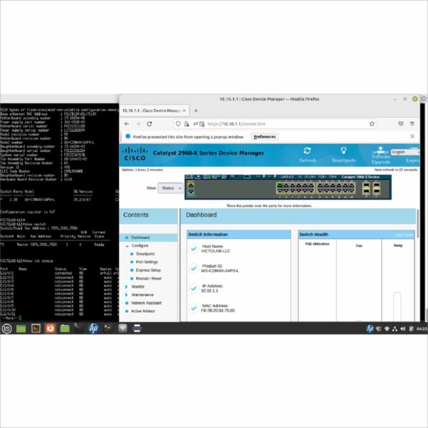 CISCO WS-C2960X-24PS-L Catalyst 2960X 24 GigE PoE 370W SFP Uplinks - Victolab LLC