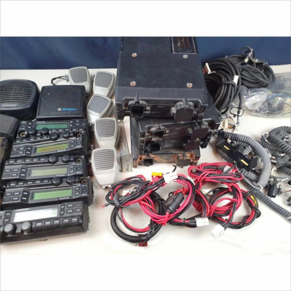 Lot of Kenwood TK-790H VHF 148-174MHz 110W 160 Channels Programmable Mobile Radio with Advanced Head Microphone & Cable - VHF FM Transceiver