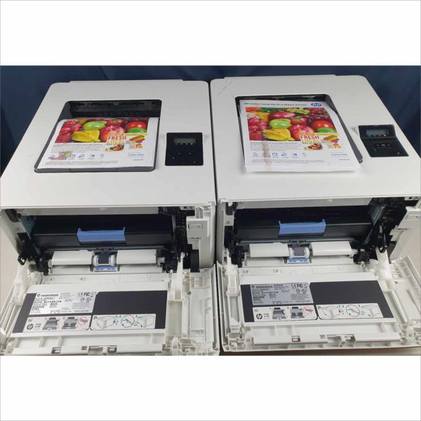 lot of 2x HP color LaserJet M452dn printer LOW COUNT Fast 28ppm CF389A BOISB-1407-00