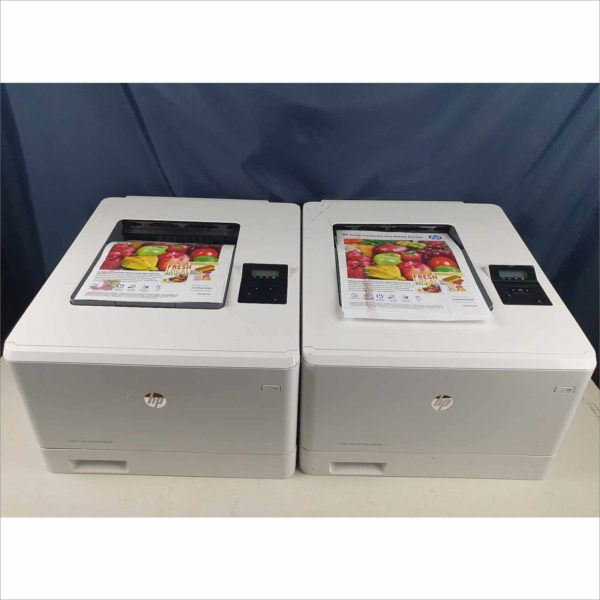 lot of 2x HP color LaserJet M452dn printer LOW COUNT Fast 28ppm CF389A BOISB-1407-00